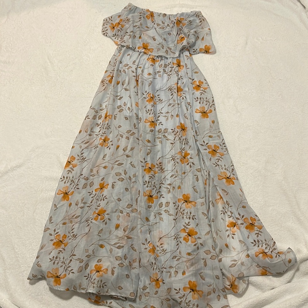 Floral Strapless Dress